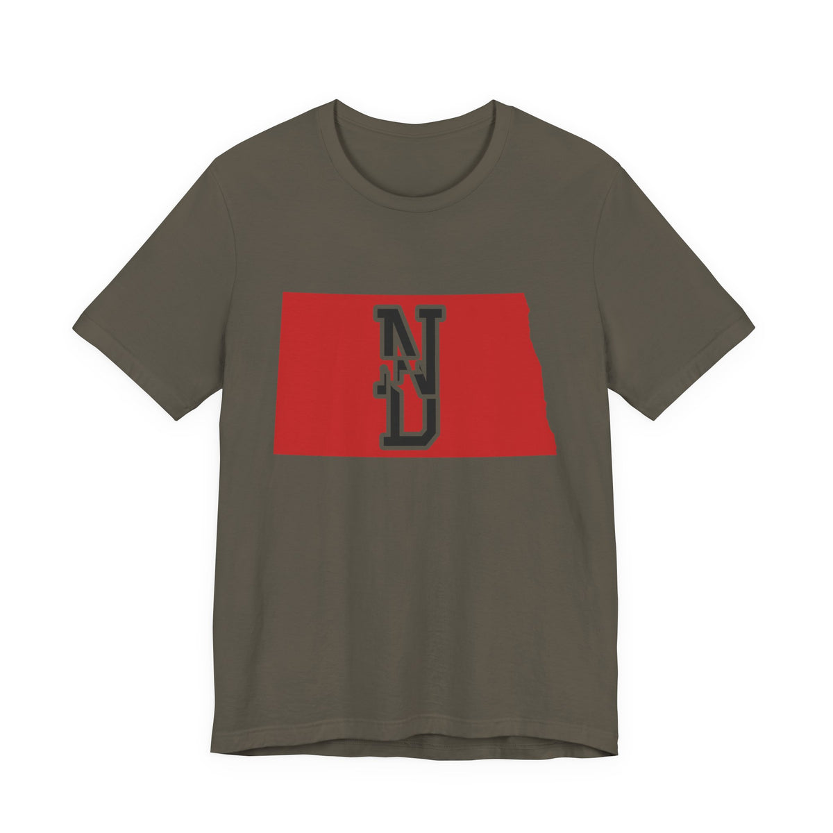 North Dakota Varsity Monogram Map T-Shirt