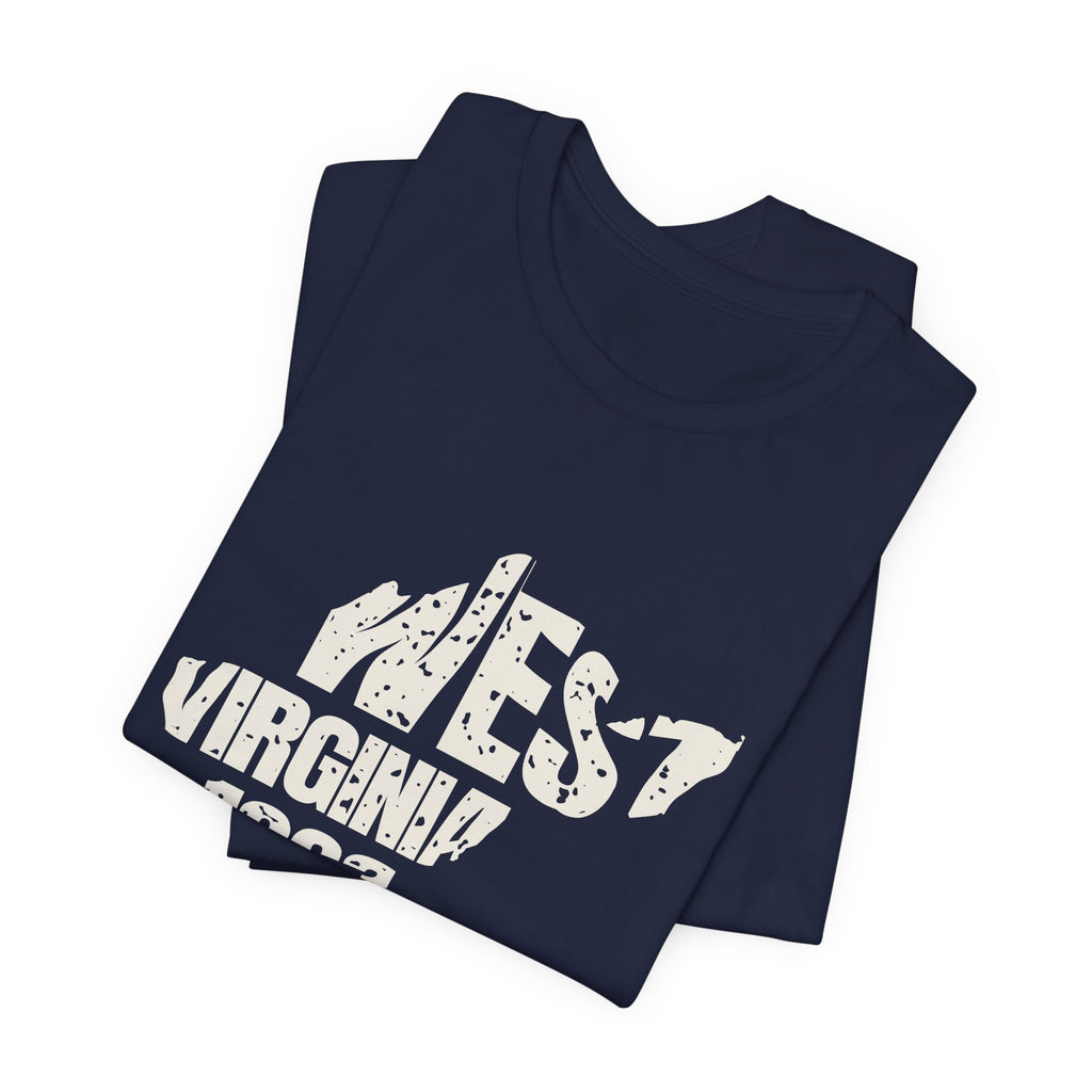 West Virginia Vintage Letters Map T-Shirt