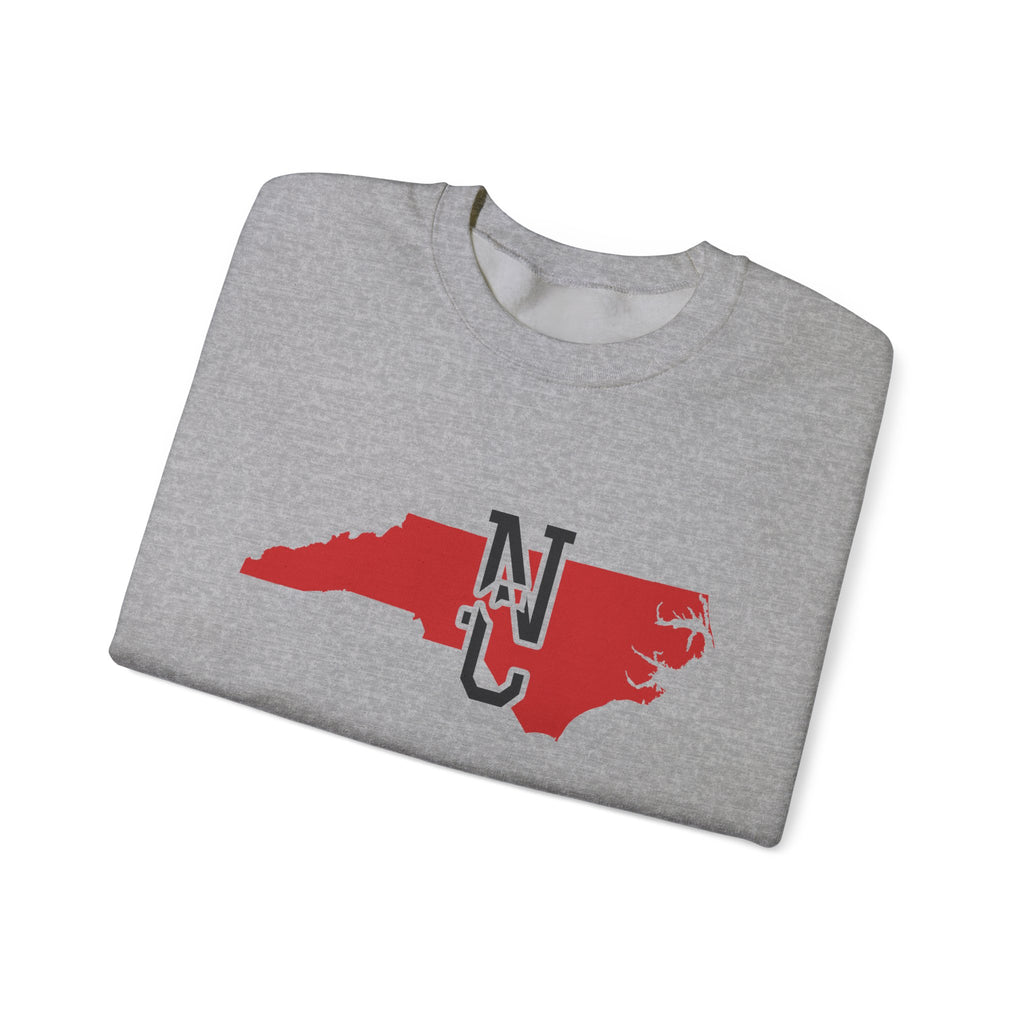 North Carolina Varsity Monogram Map Crewneck Sweatshirt