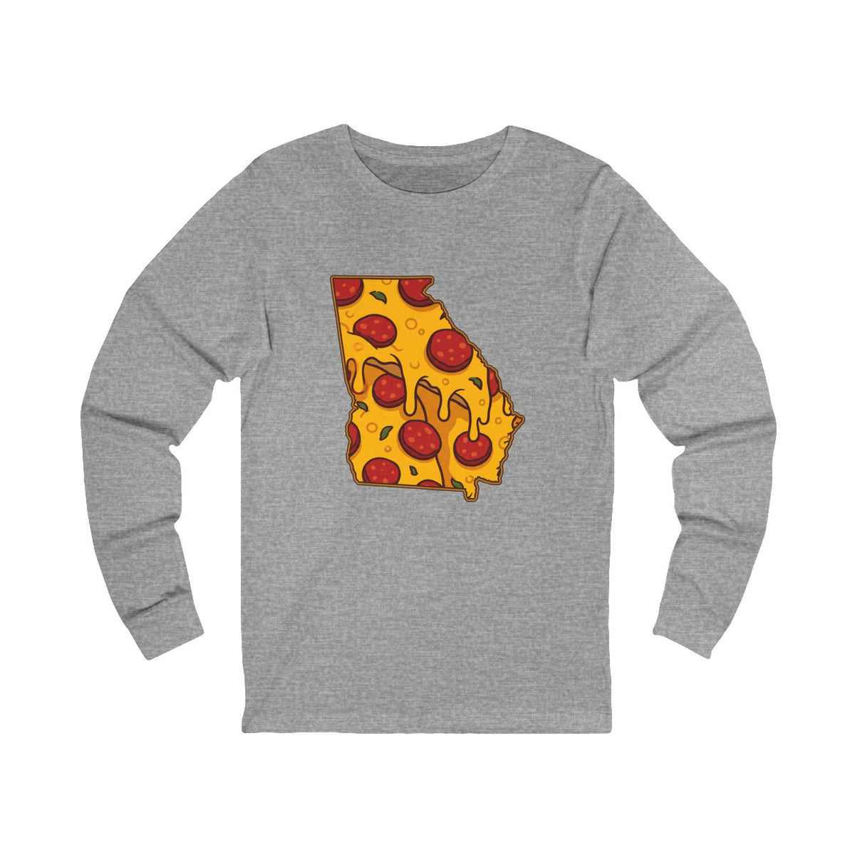 Georgia Pizza Map Long Sleeve Tee