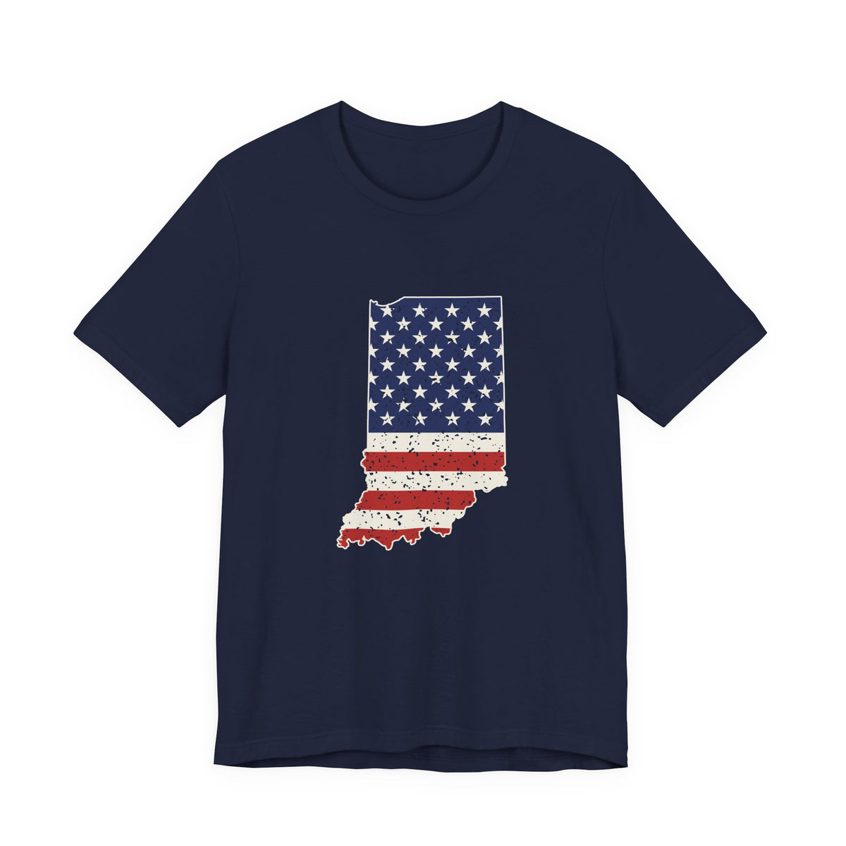 Indiana American Flag Map T-Shirt