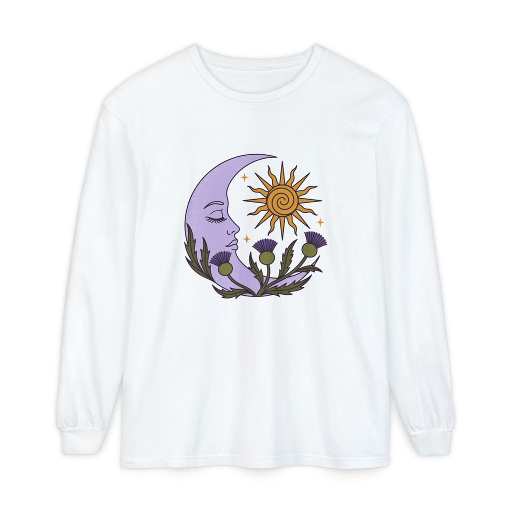 Thistle Moon Celestial Sun and Stars Long Sleeve Tee