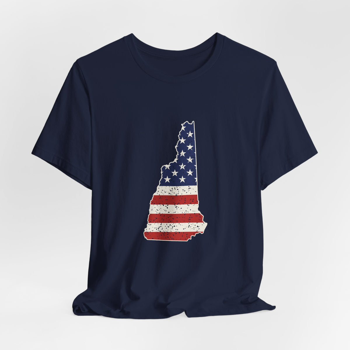 New Hampshire American Flag Map T-Shirt