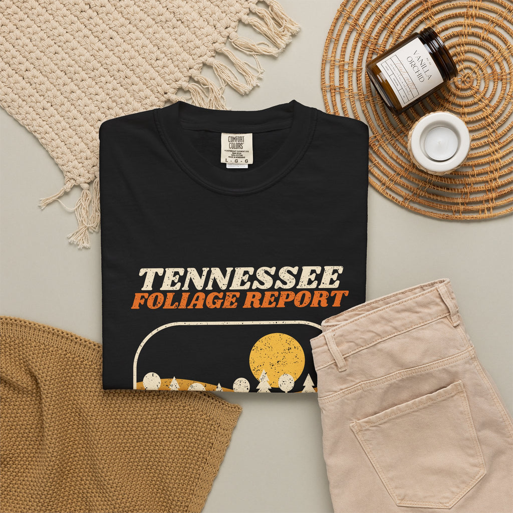 Tennessee Foliage Report Retro Landscape T-Shirt