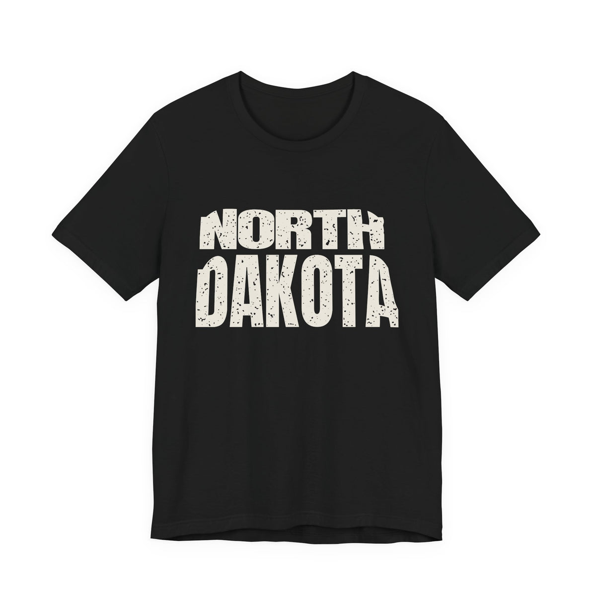 North Dakota Vintage Letters Map T-Shirt