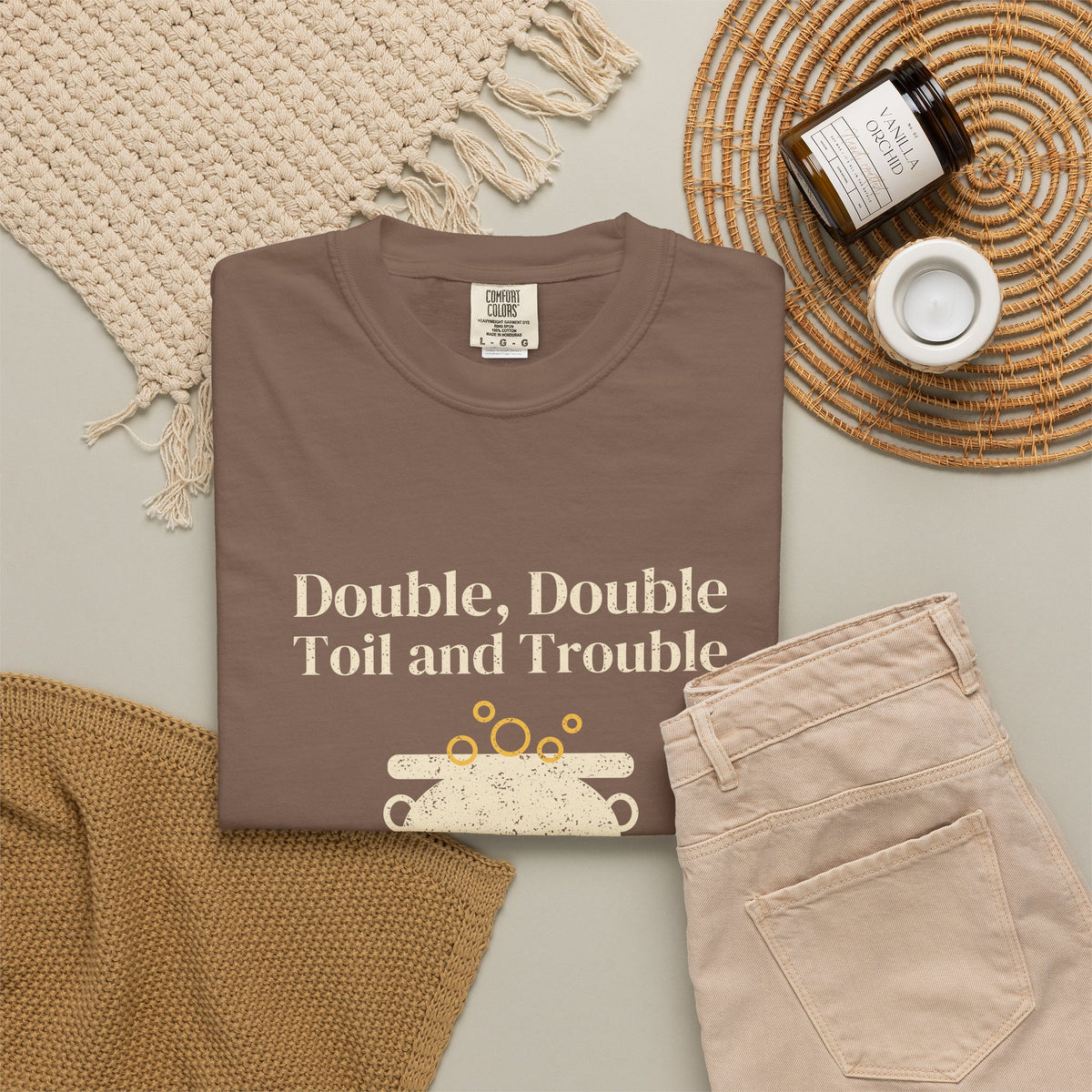 Double Double Toil and Trouble Cauldron T-Shirt