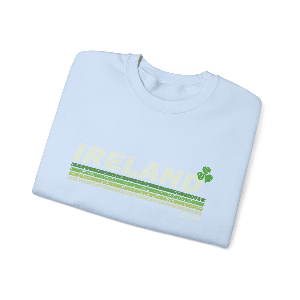 Ireland Est 1937 Retro Stripes Crewneck Sweatshirt