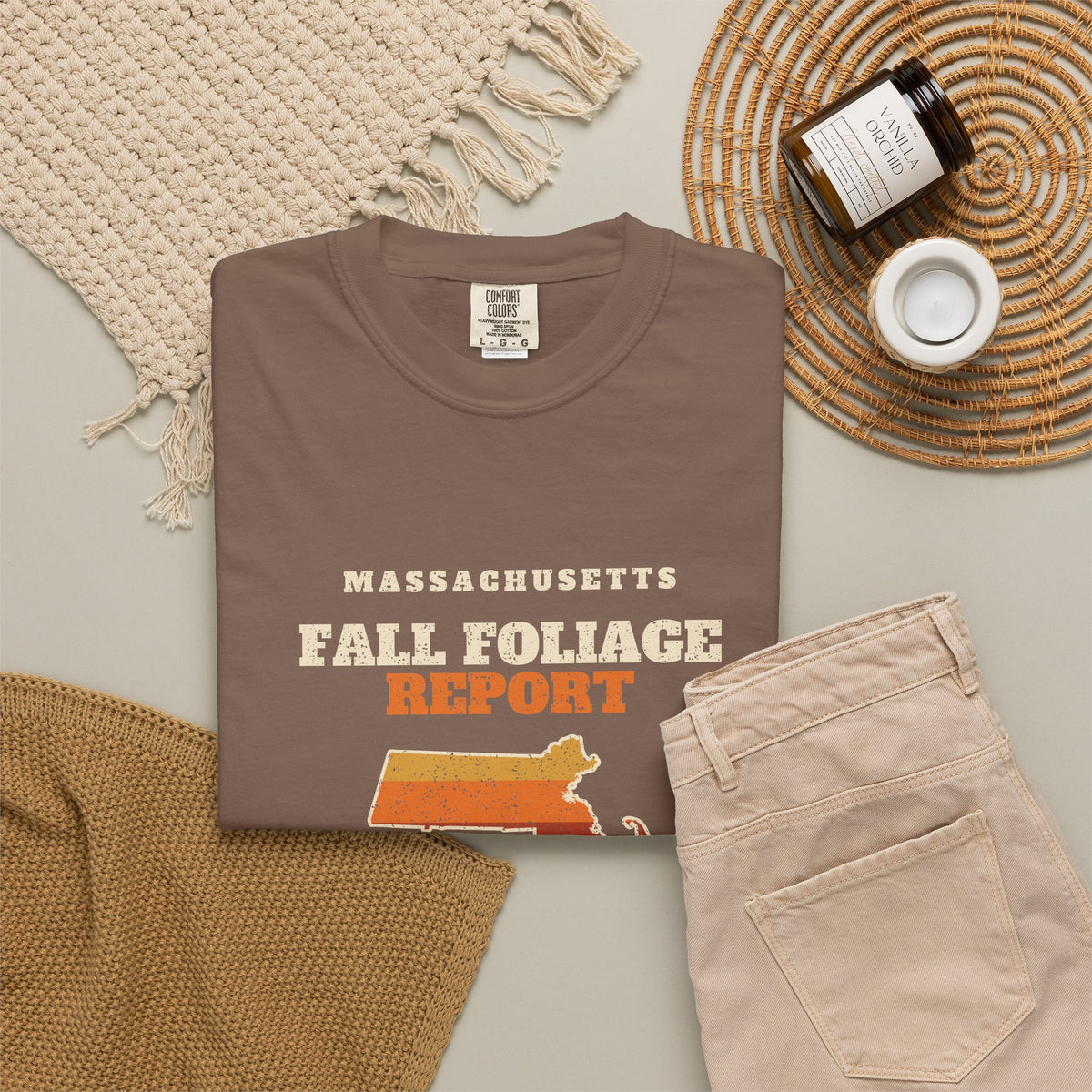 Massachusetts Fall Foliage Report Map T-Shirt