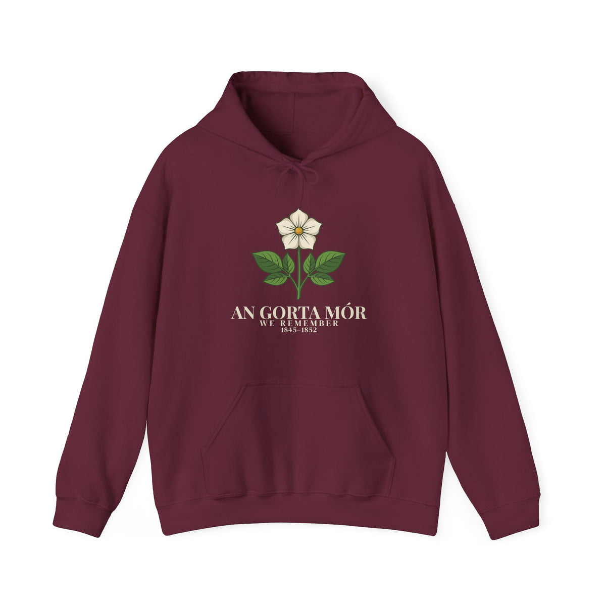 An Gorta Mór We Remember 1845-1852 Potato Blossom Hoodie