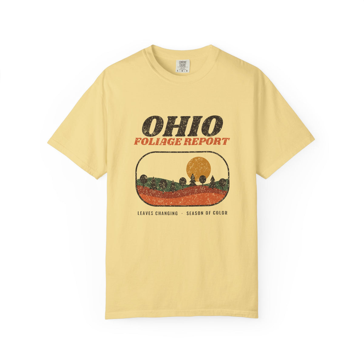 Ohio Foliage Report Retro Landscape T-Shirt