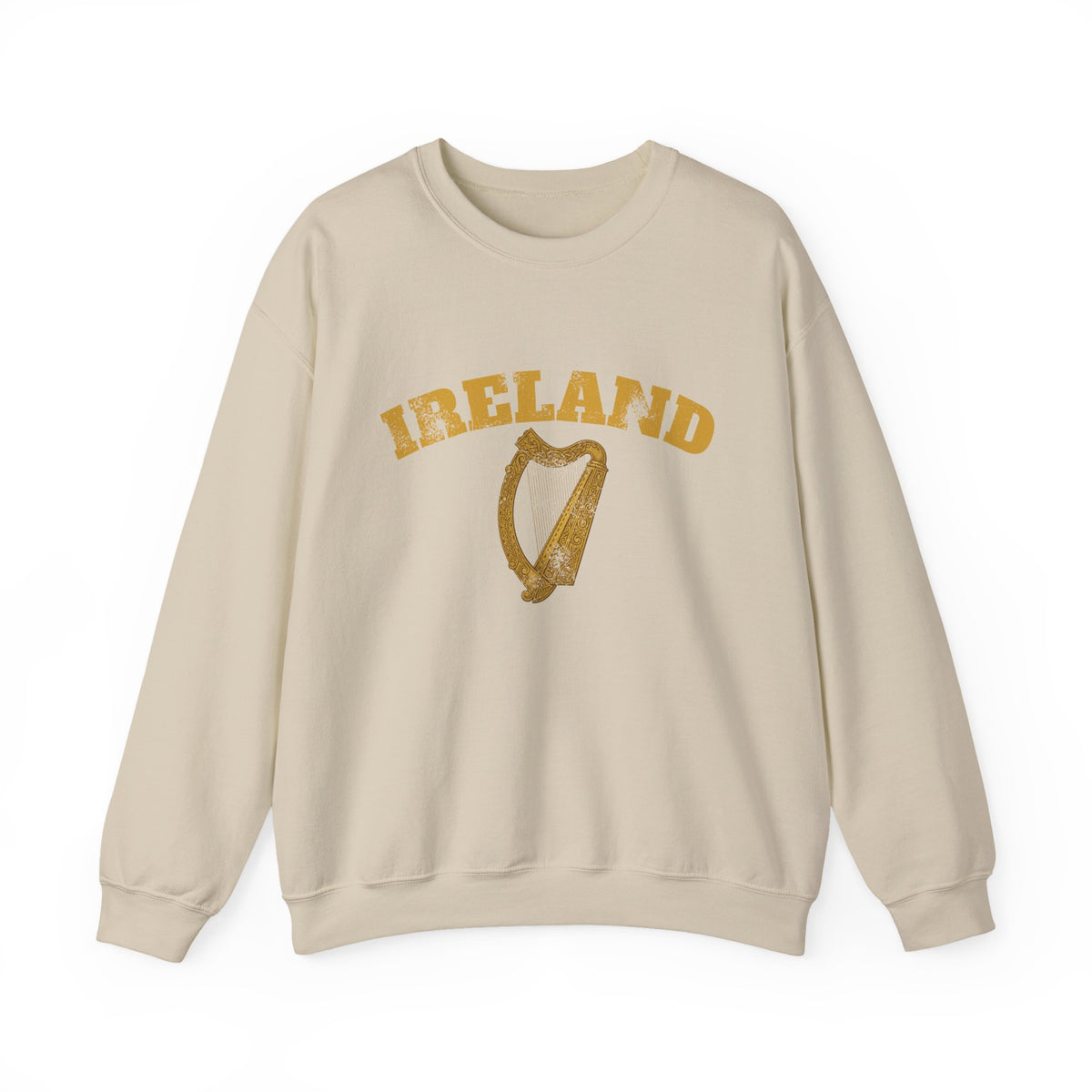 Ireland Vintage Celtic Harp Knotwork Crewneck Sweatshirt