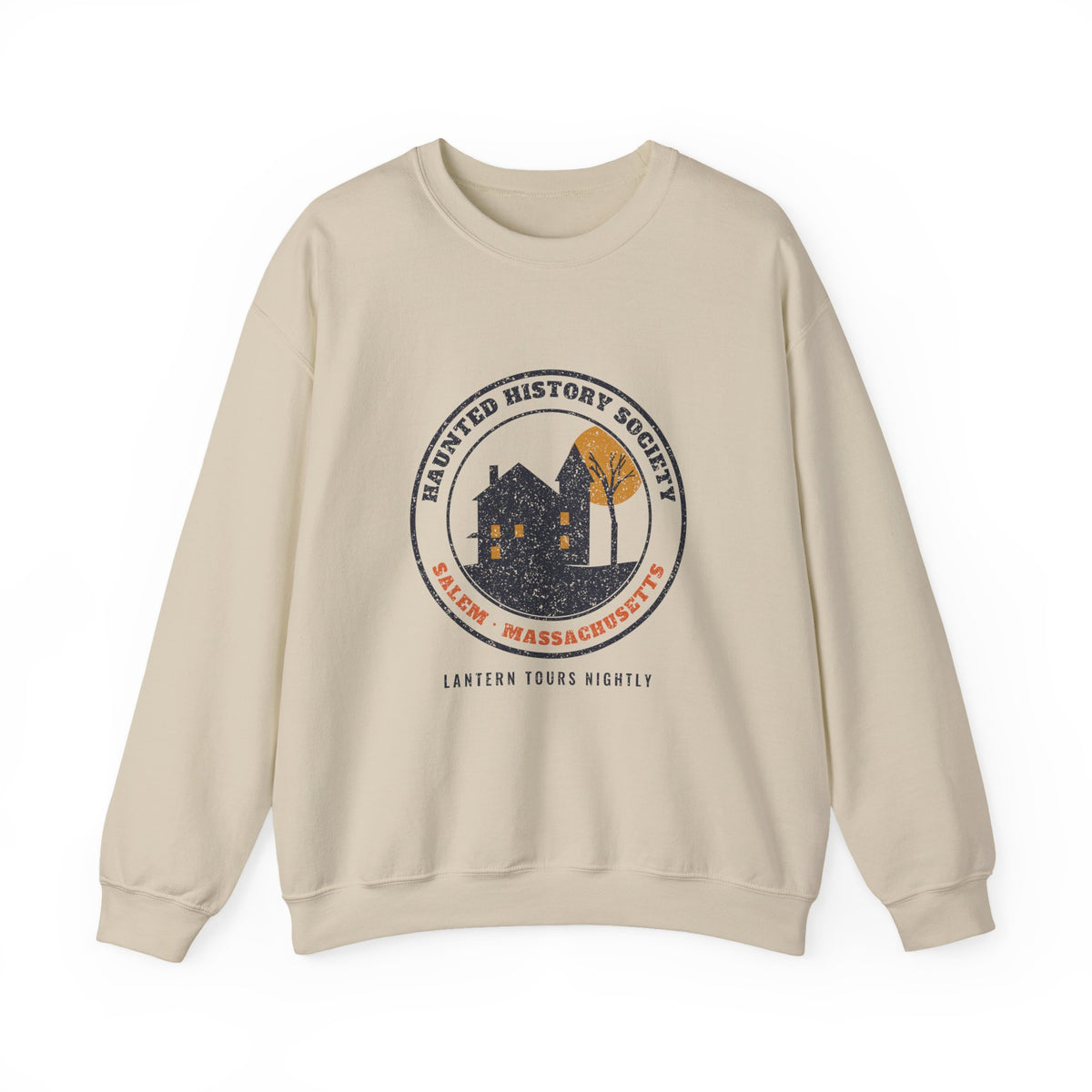 Salem Massachusetts Haunted History Society Seal Crewneck Sweatshirt