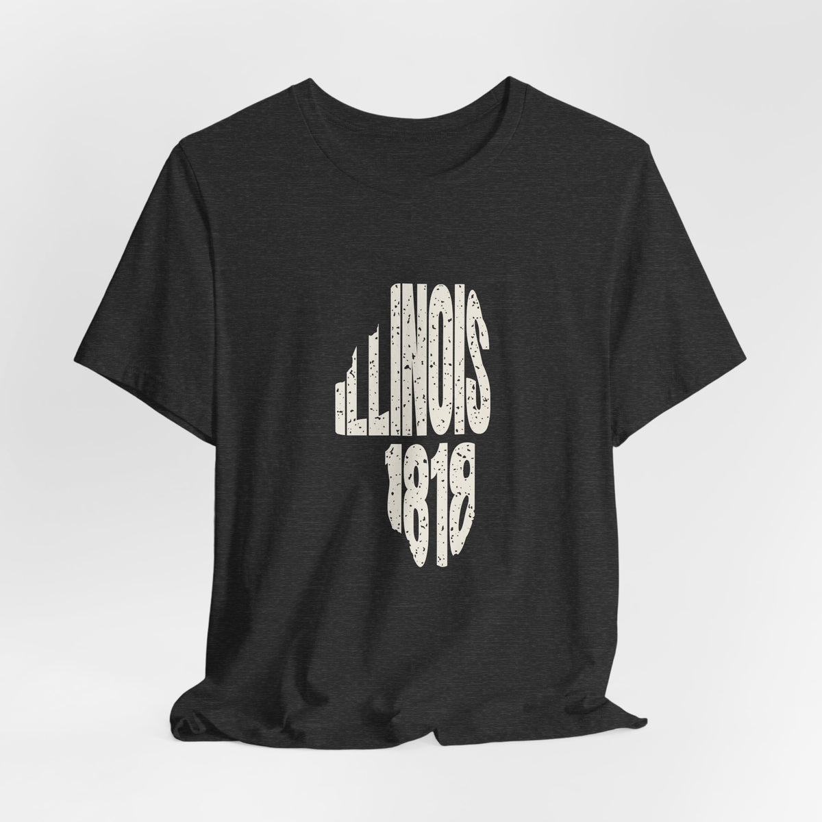 Illinois Vintage Letters Map T-Shirt