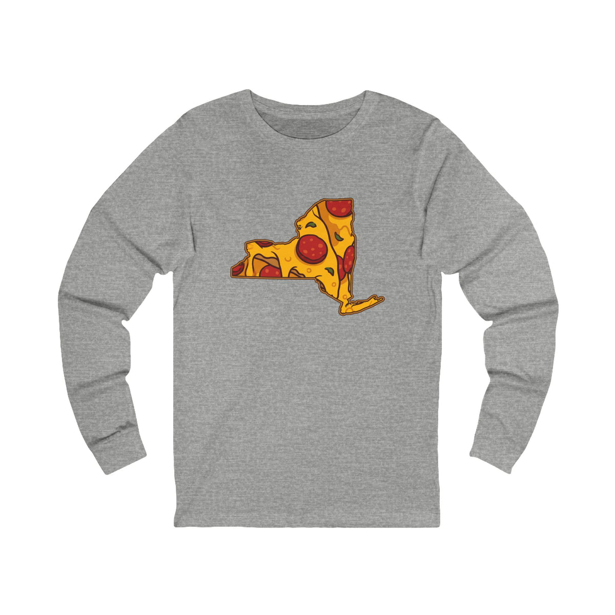 New York Pizza Map Long Sleeve Tee