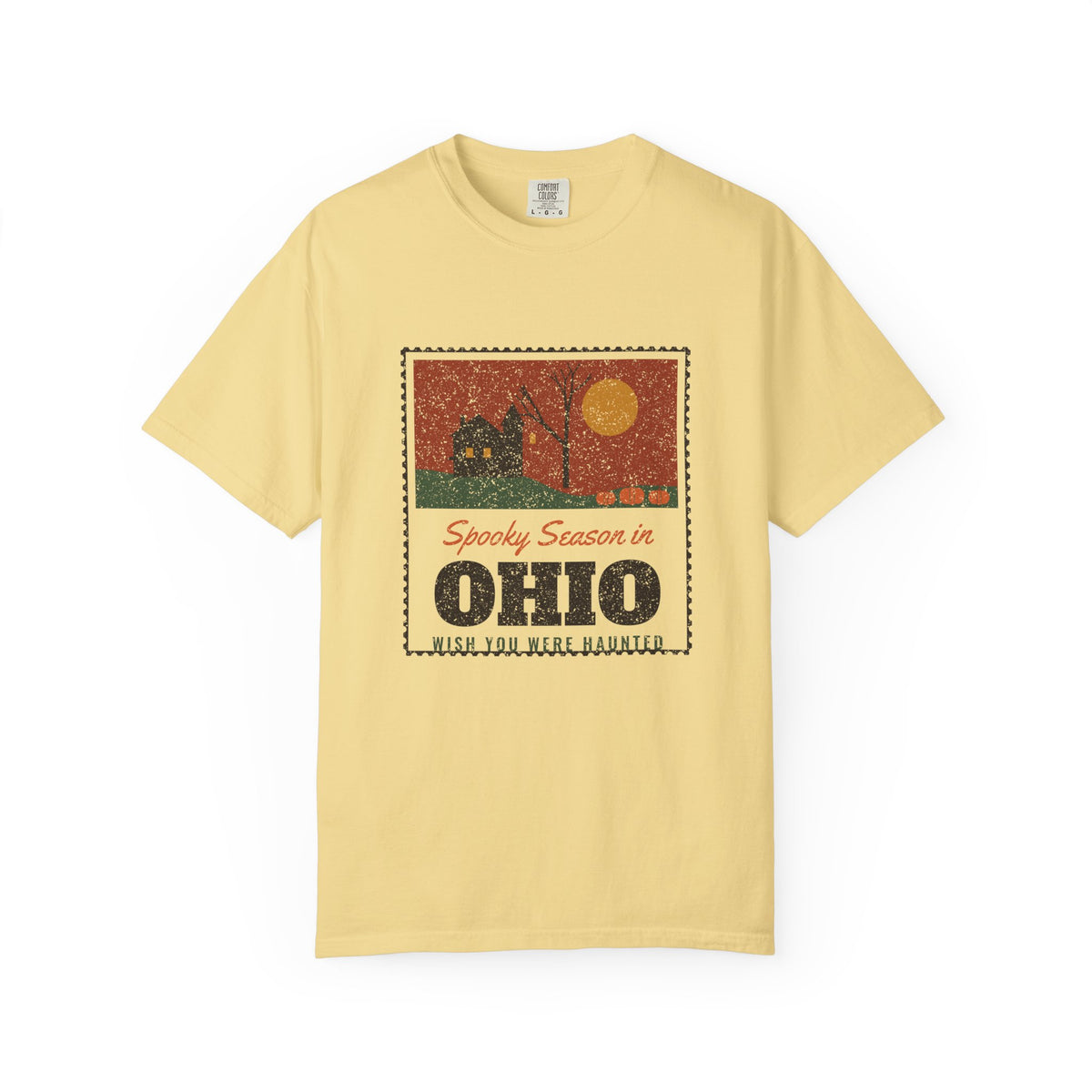 Spooky Season in Ohio Haunted Postcard T-Shirt