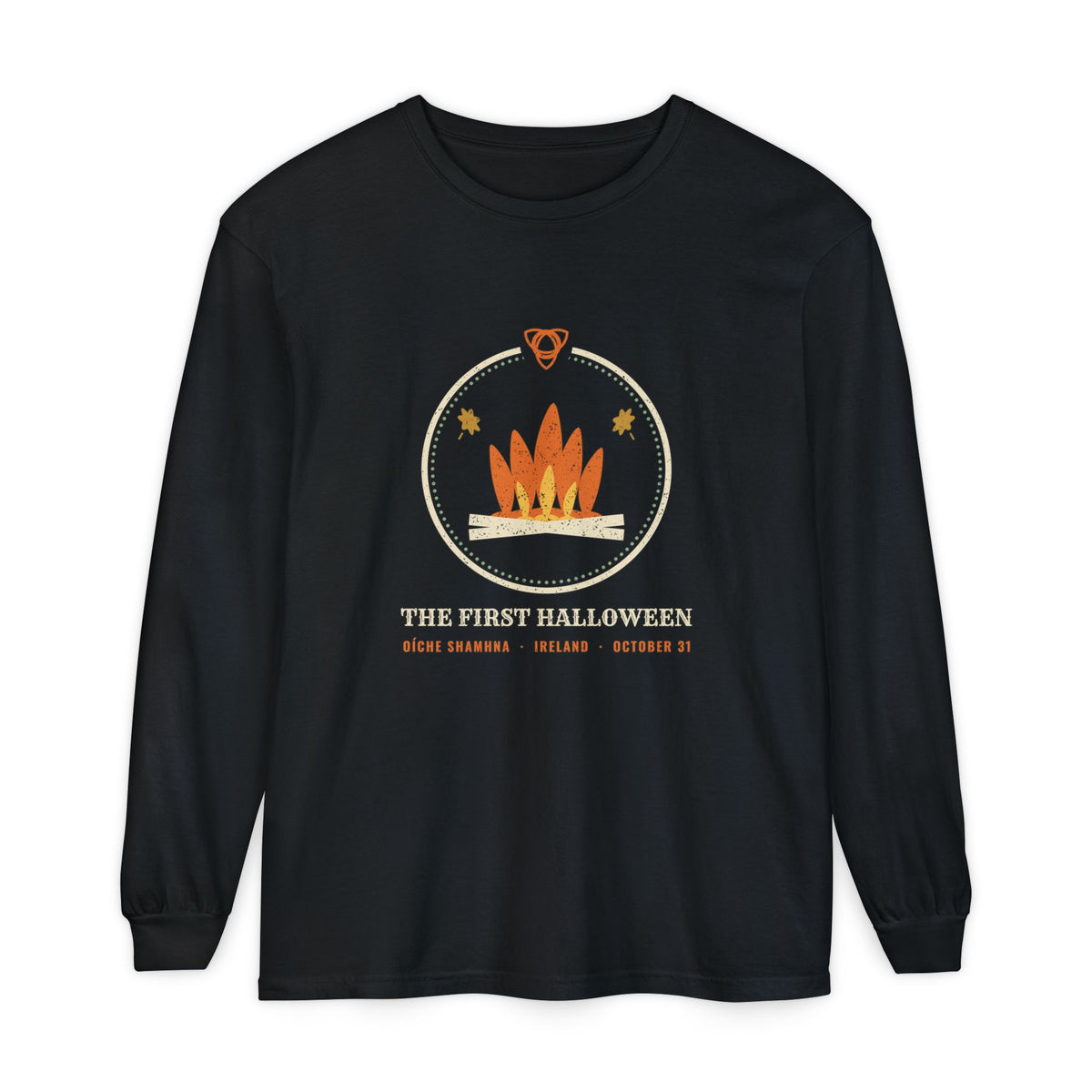 The First Halloween Oíche Shamhna Bonfire Long Sleeve Tee
