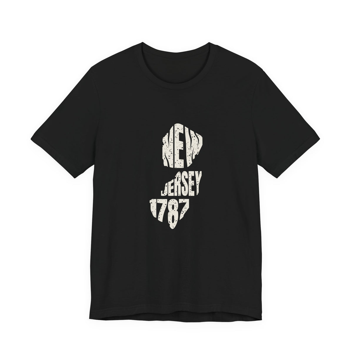 New Jersey Vintage Letters Map T-Shirt