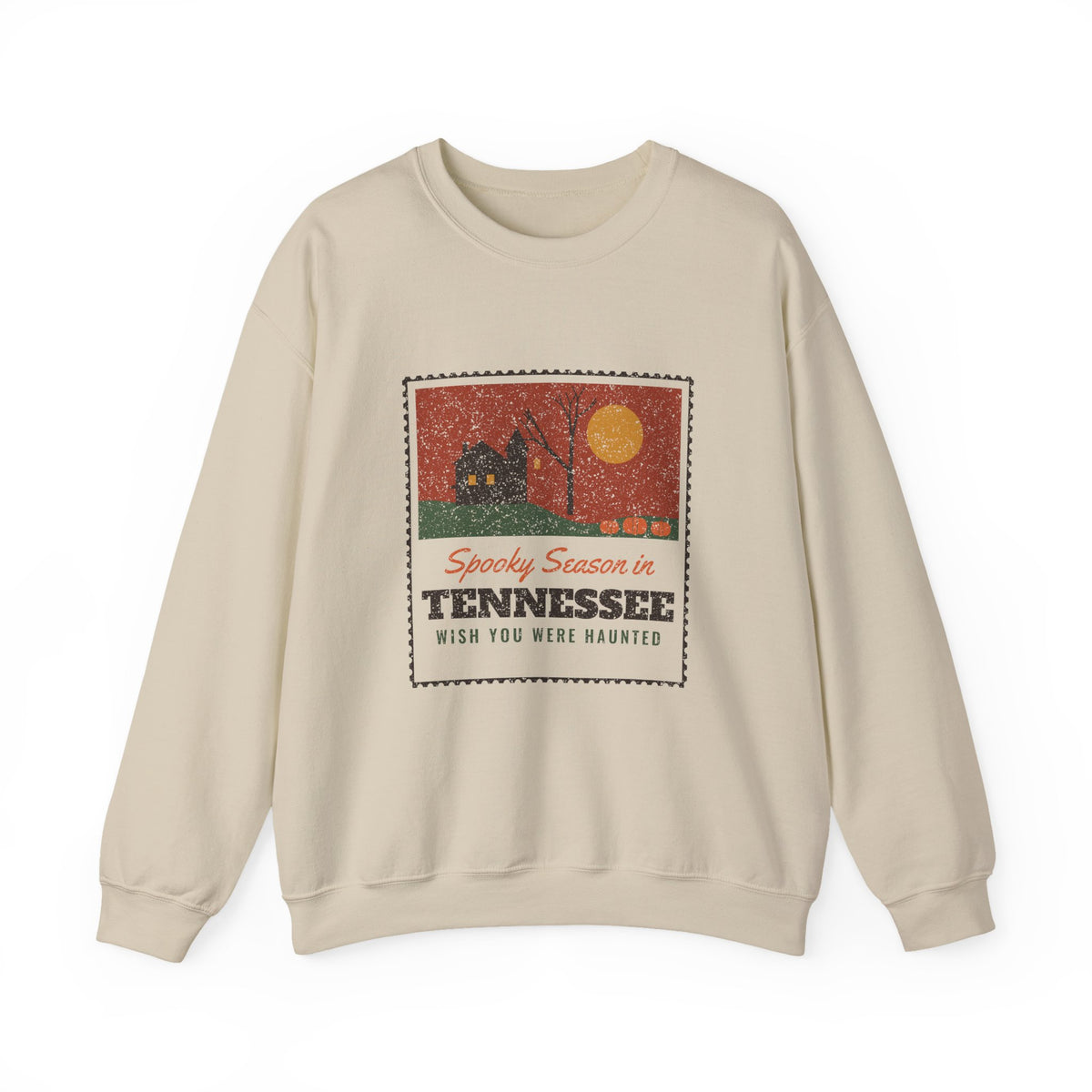 Spooky Season in Tennessee Haunted Postcard Crewneck Sweatshirt