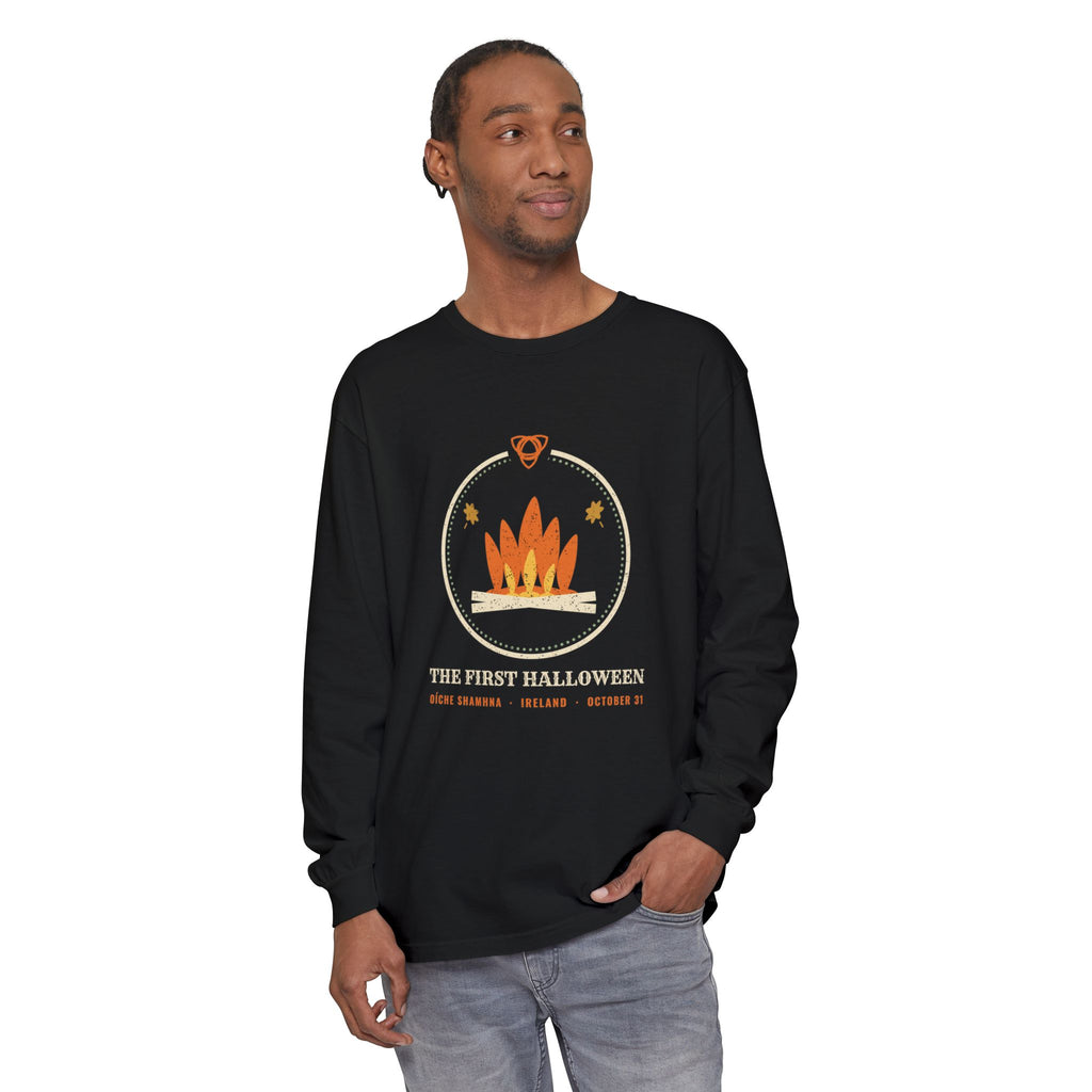 The First Halloween Oíche Shamhna Bonfire Long Sleeve Tee