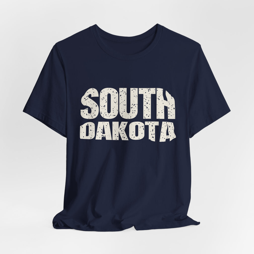 South Dakota Vintage Letters Map T-Shirt