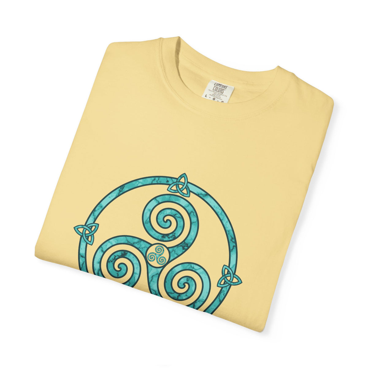 Celtic Triskele Spiral Trinity Knot Turquoise T-Shirt