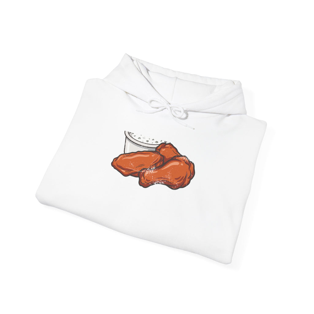 Buffalo Wings Blue Cheese Retro Food Illustration Hoodie