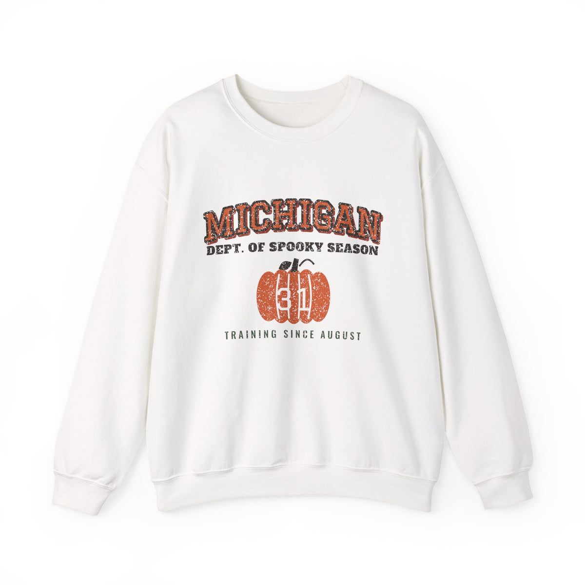 Michigan Dept. of Spooky Season Varsity Crewneck Sweatshirt