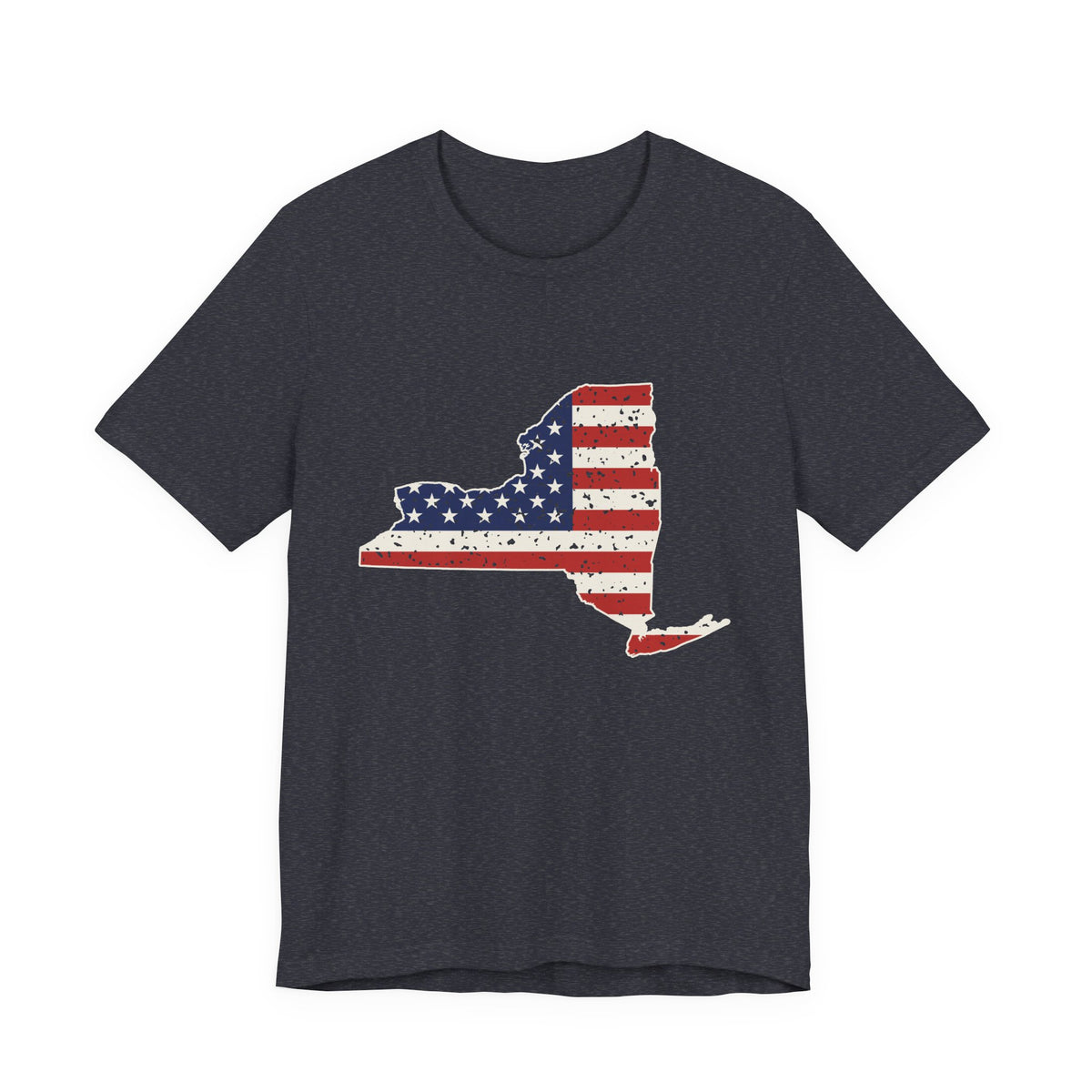 New York American Flag Map T-Shirt