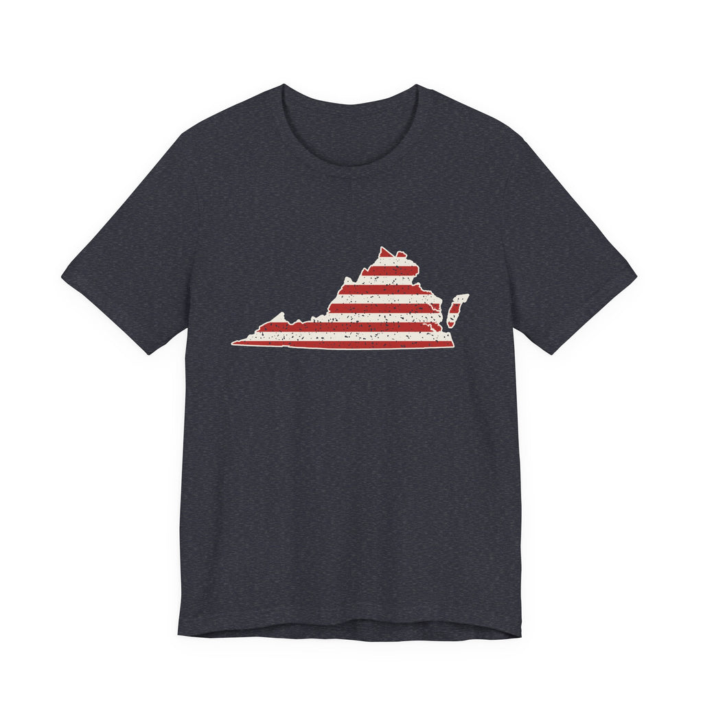 Virginia American Flag Map T-Shirt