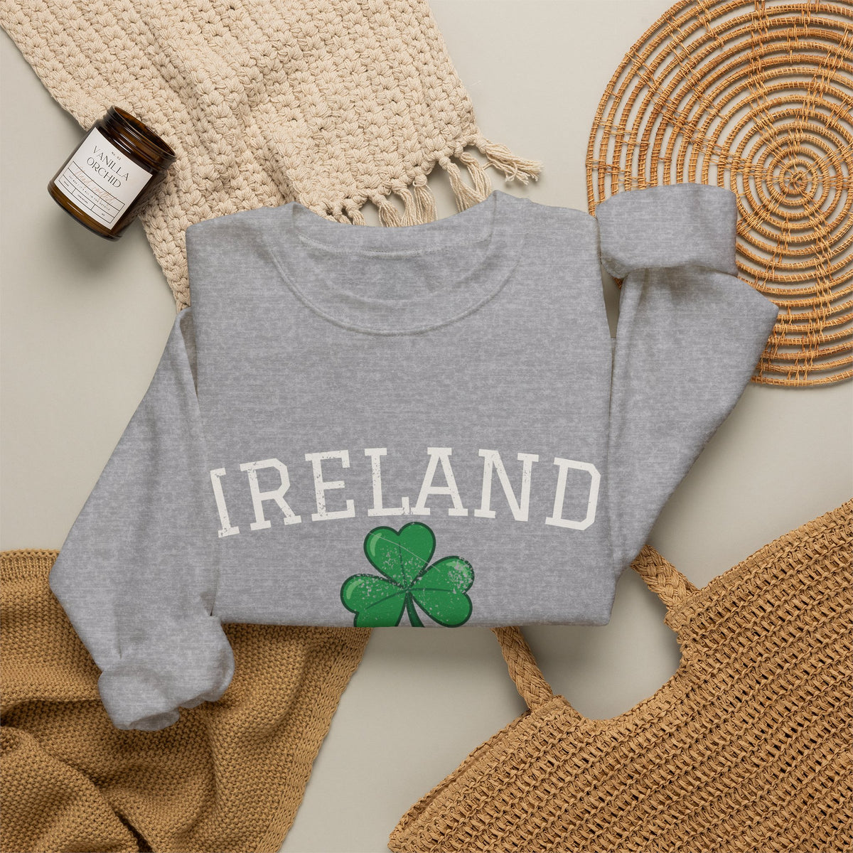 Ireland Éire Three Leaf Shamrock Crewneck Sweatshirt
