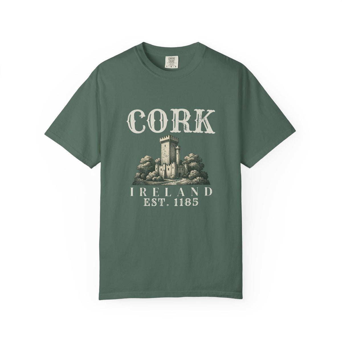 Cork Ireland Est 1185 Castle Sketch T-Shirt