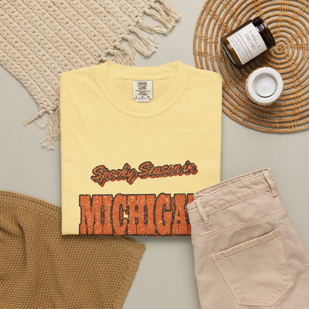 Spooky Season in Michigan Vintage Postcard T-Shirt