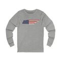 Tennessee American Flag Map Long Sleeve Tee