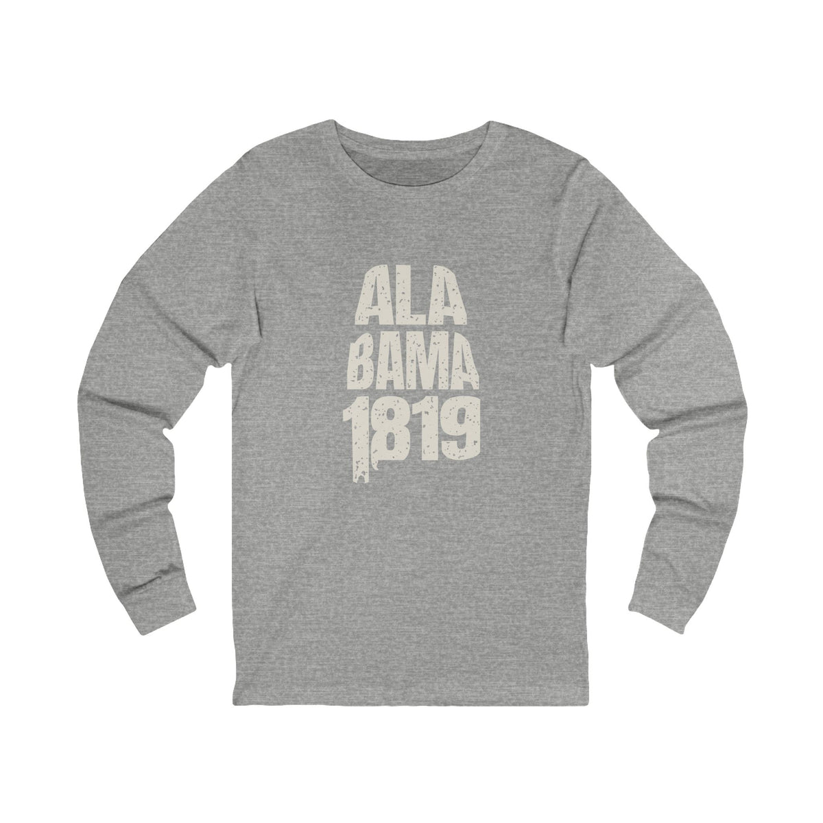 Alabama Vintage Letters Map Long Sleeve Tee