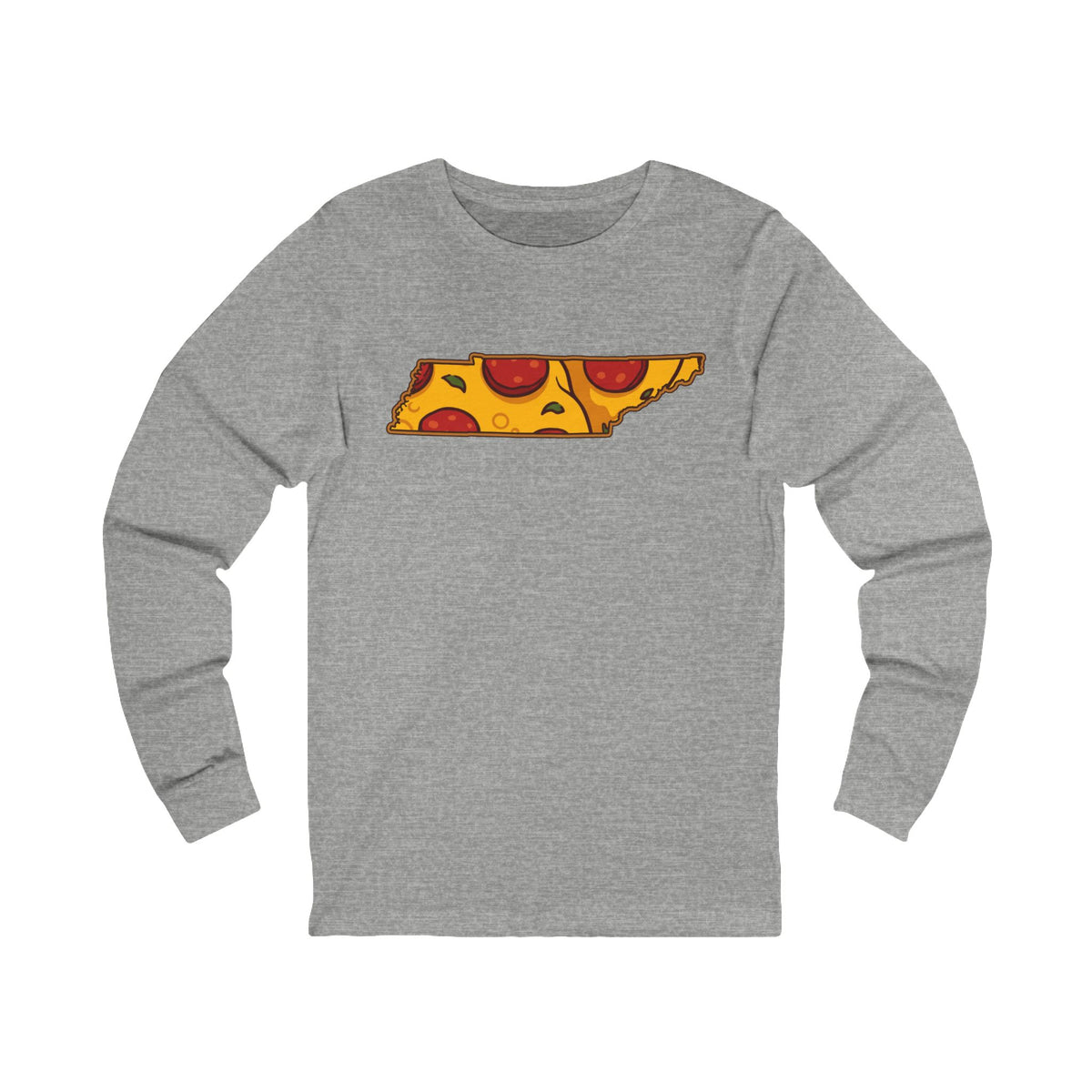 Tennessee Pizza Map Long Sleeve Tee