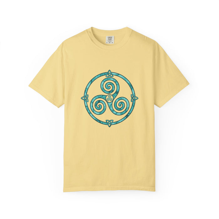 Celtic Triskele Spiral Trinity Knot Turquoise T-Shirt