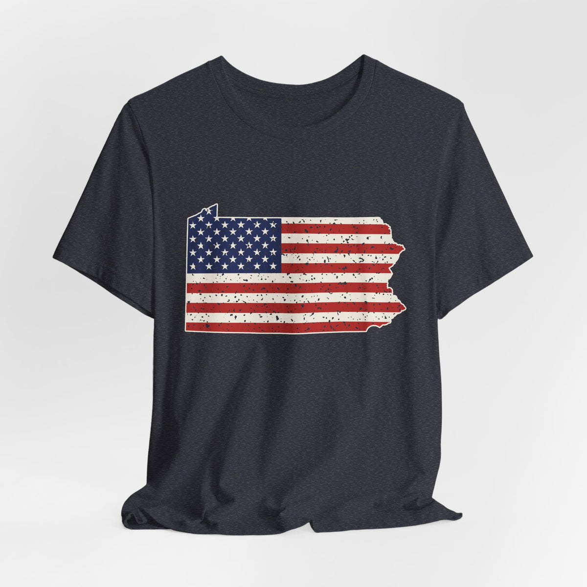 Pennsylvania American Flag Map T-Shirt