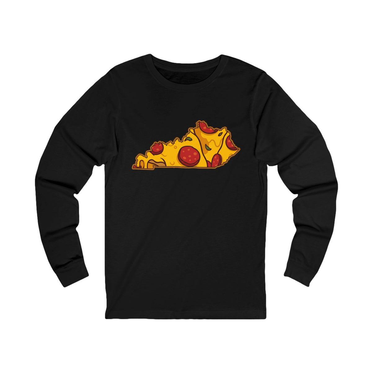 Kentucky Pizza Map Long Sleeve Tee