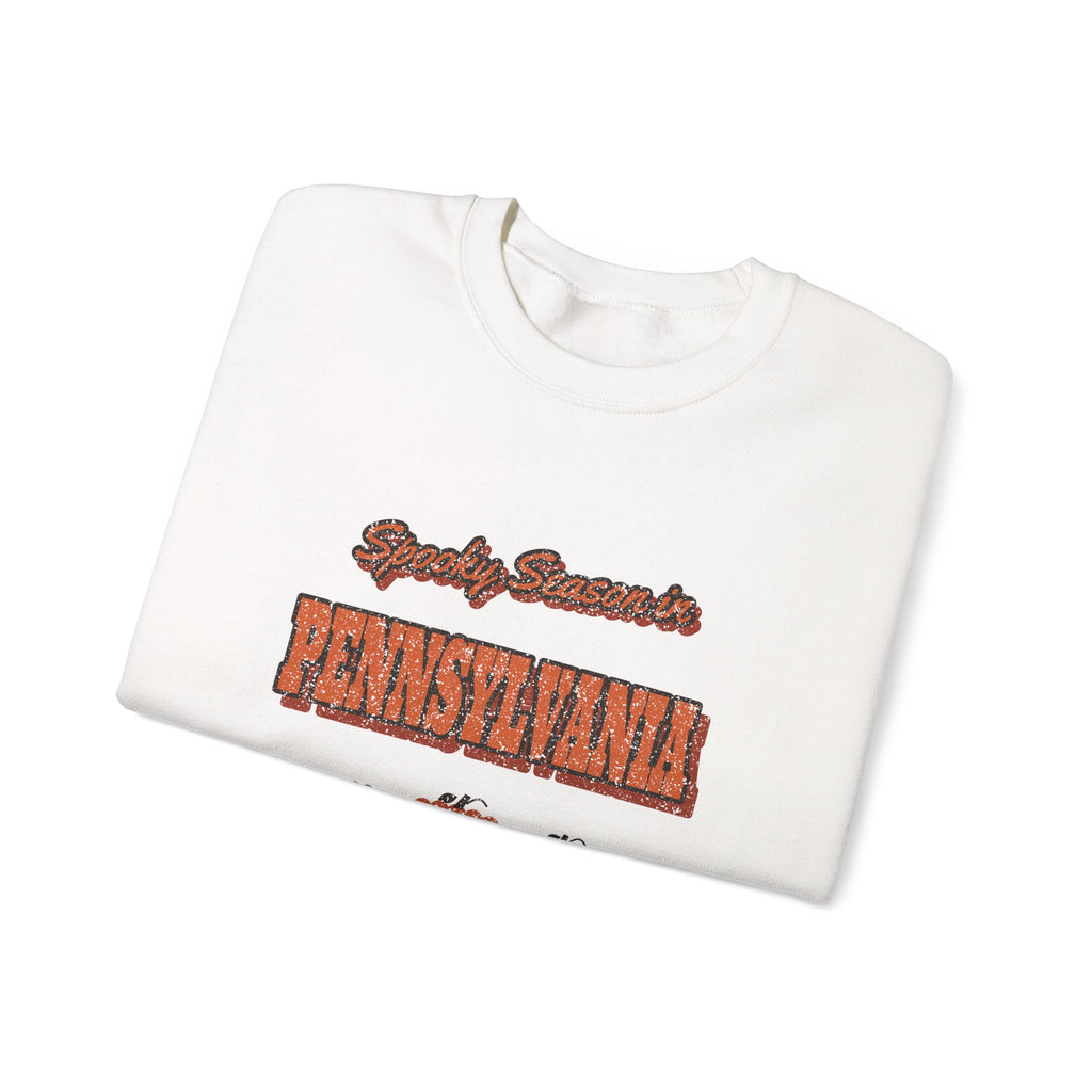 Spooky Season in Pennsylvania Vintage Postcard Crewneck Sweatshirt