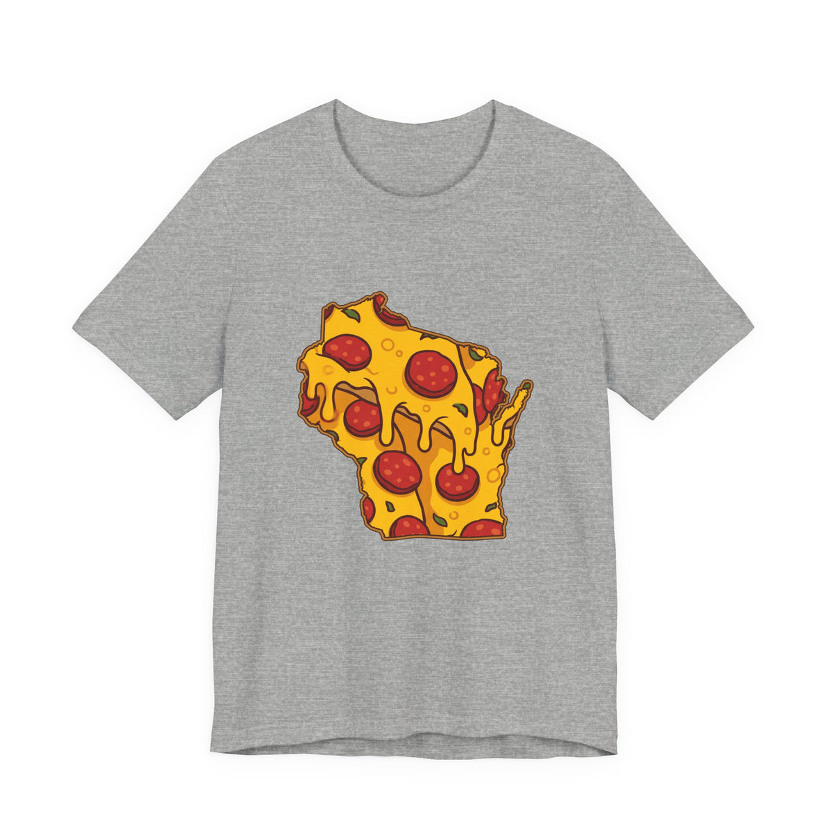 Wisconsin Pizza Map T-Shirt