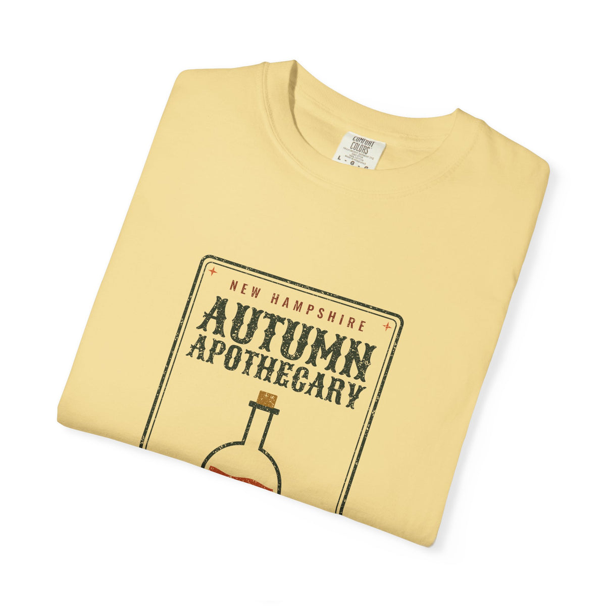 New Hampshire Autumn Apothecary Label T-Shirt