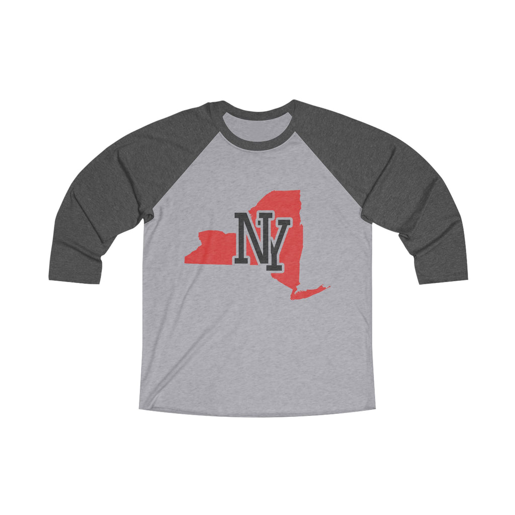 New York Varsity Monogram Map Raglan 3/4 Sleeve Tee