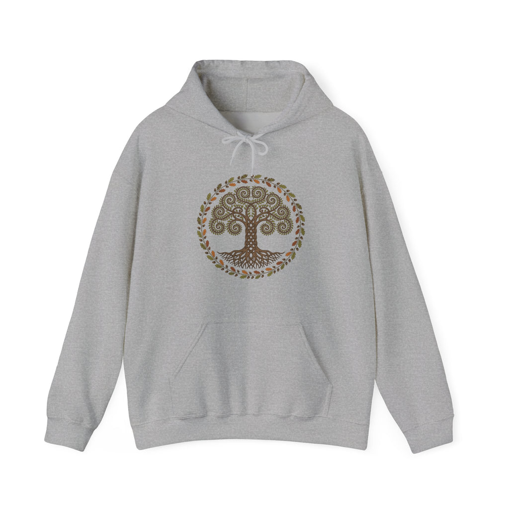 Celtic Tree of Life Autumn Oak Wreath Hoodie