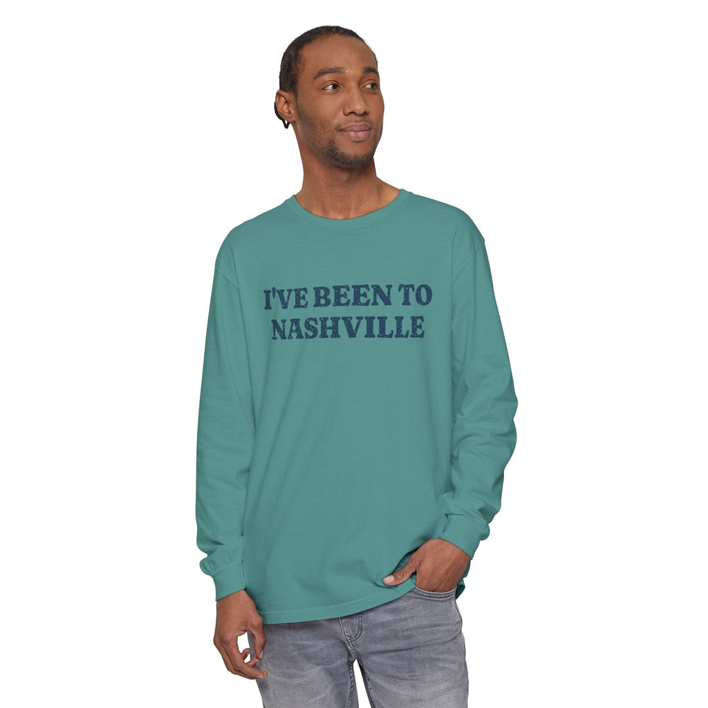 I've Been to Nashville Vintage Travel Souvenir Long Sleeve Tee