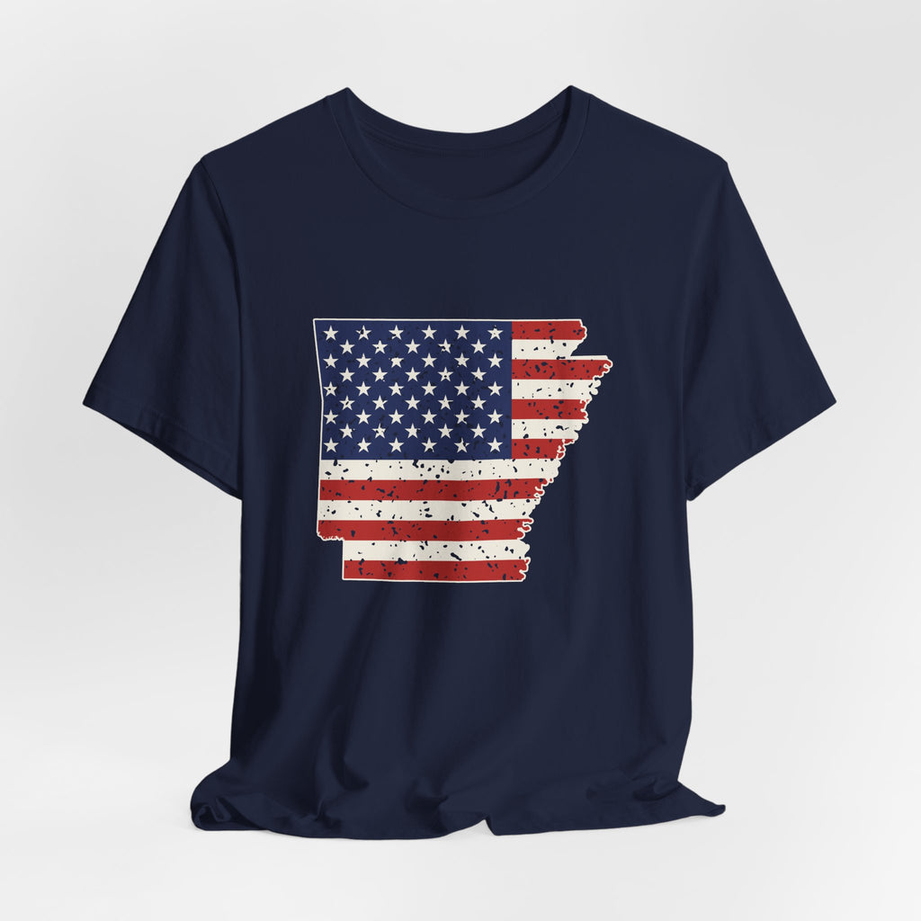 Arkansas American Flag Map T-Shirt