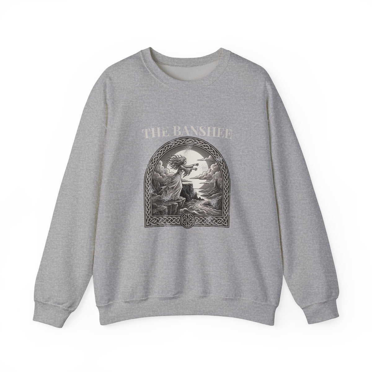The Banshee Bean Sí Irish Folklore Engraving Crewneck Sweatshirt