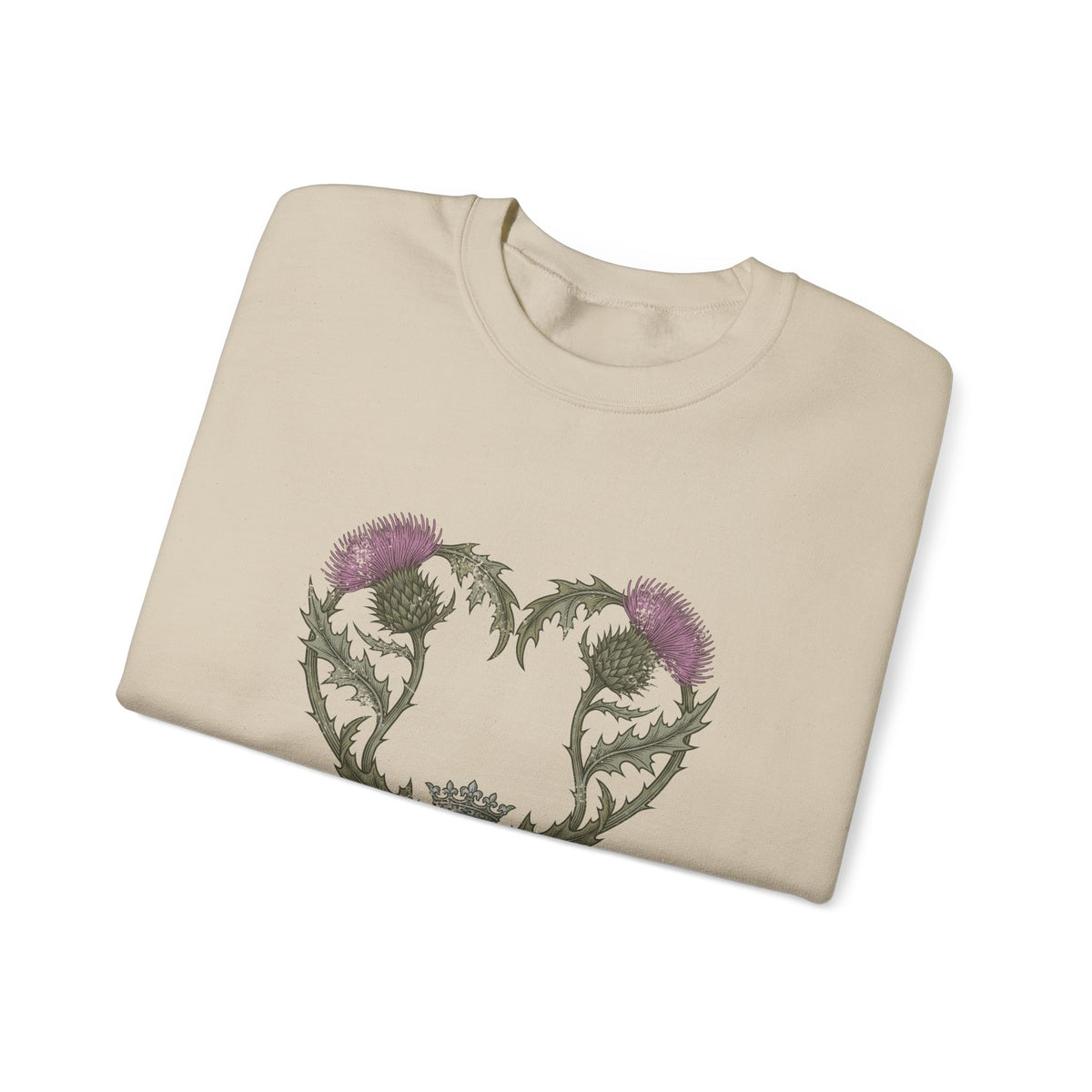 Scotland Has My Heart Purple Thistles Crewneck Sweatshirt