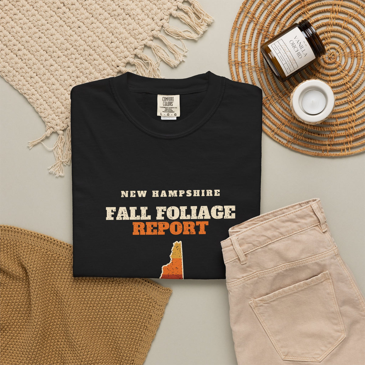 New Hampshire Fall Foliage Report Map T-Shirt