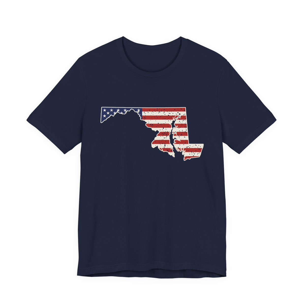 Maryland American Flag Map T-Shirt