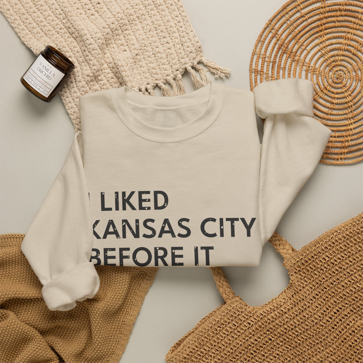 I Liked Kansas City Before It Was Cool Hometown Crewneck Sweatshirt